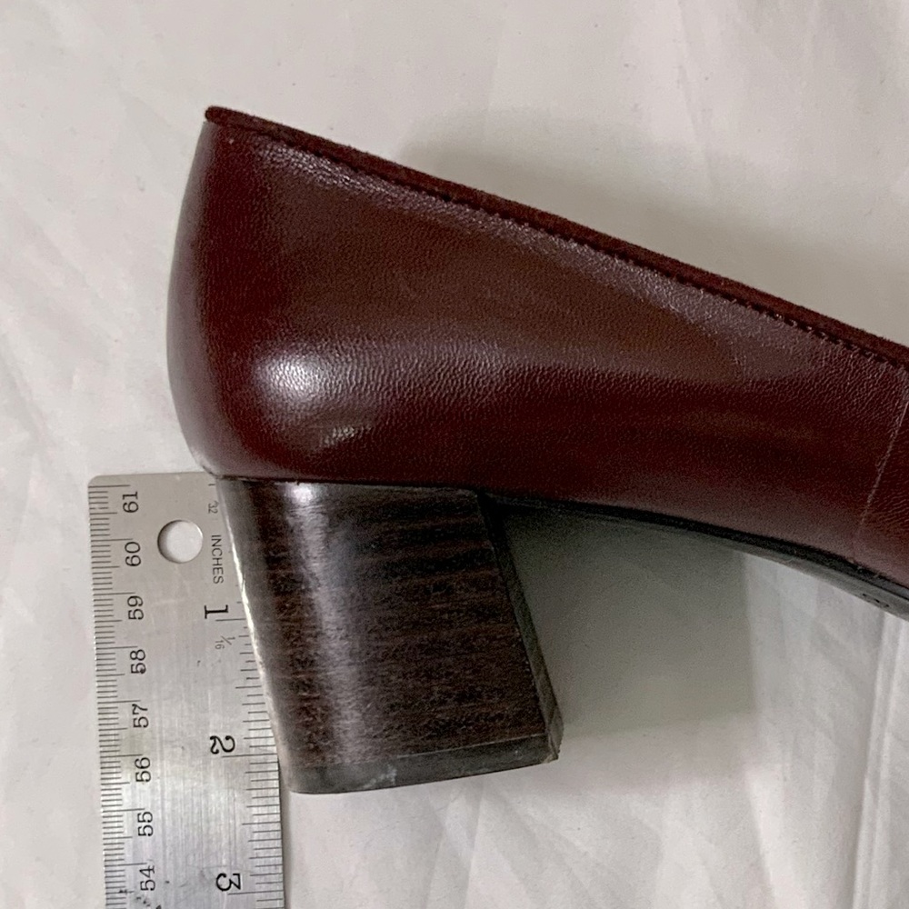 Nine West Burgundy Leather Croc Embossed Loafer NWOT - Picture 7 of 11